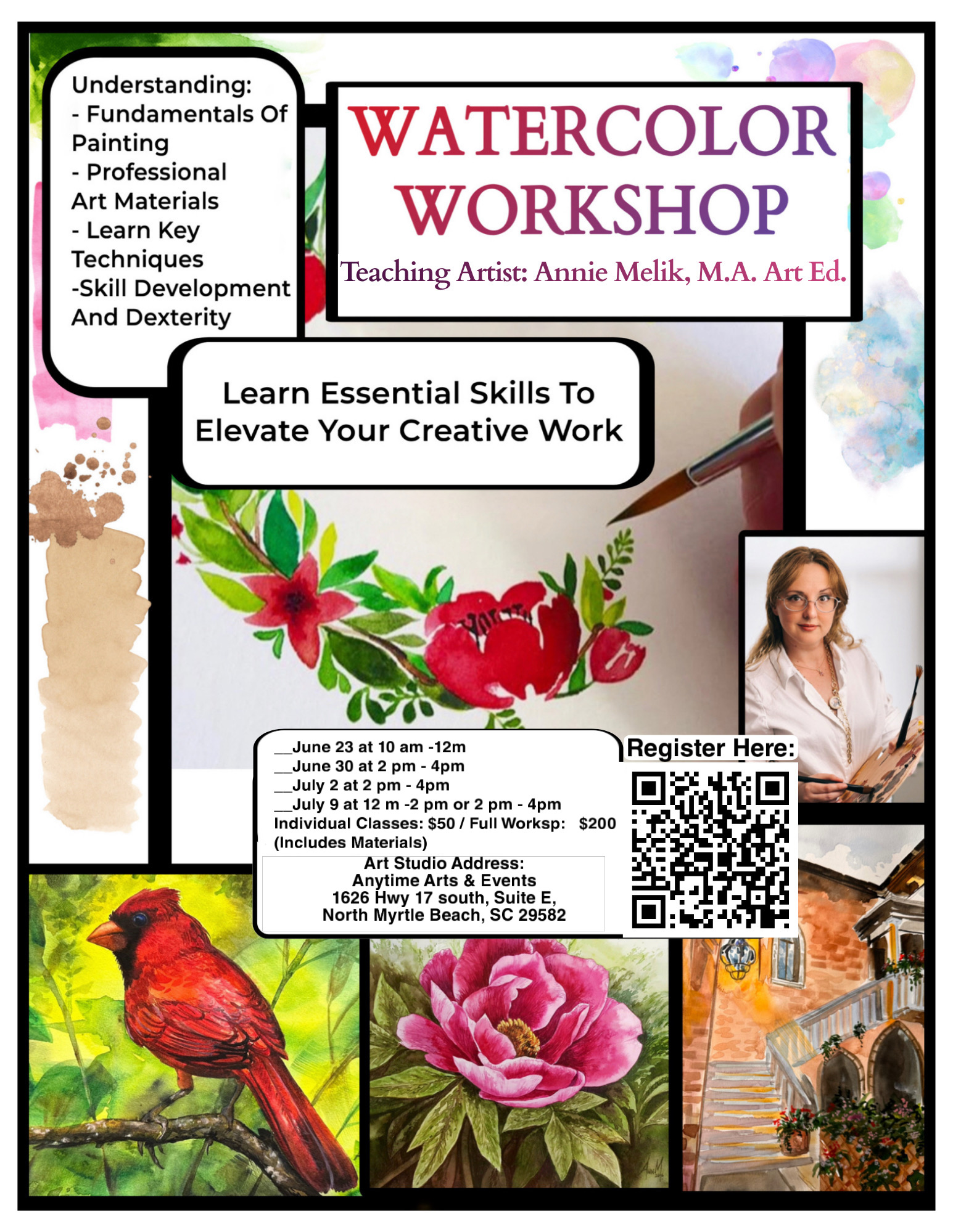 Watercolor Painting Workshop - 1 Class
